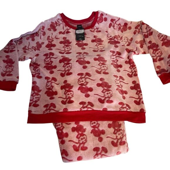 Disney Women's Red Mickey Mouse Pajama Set - Picture 1 of 10